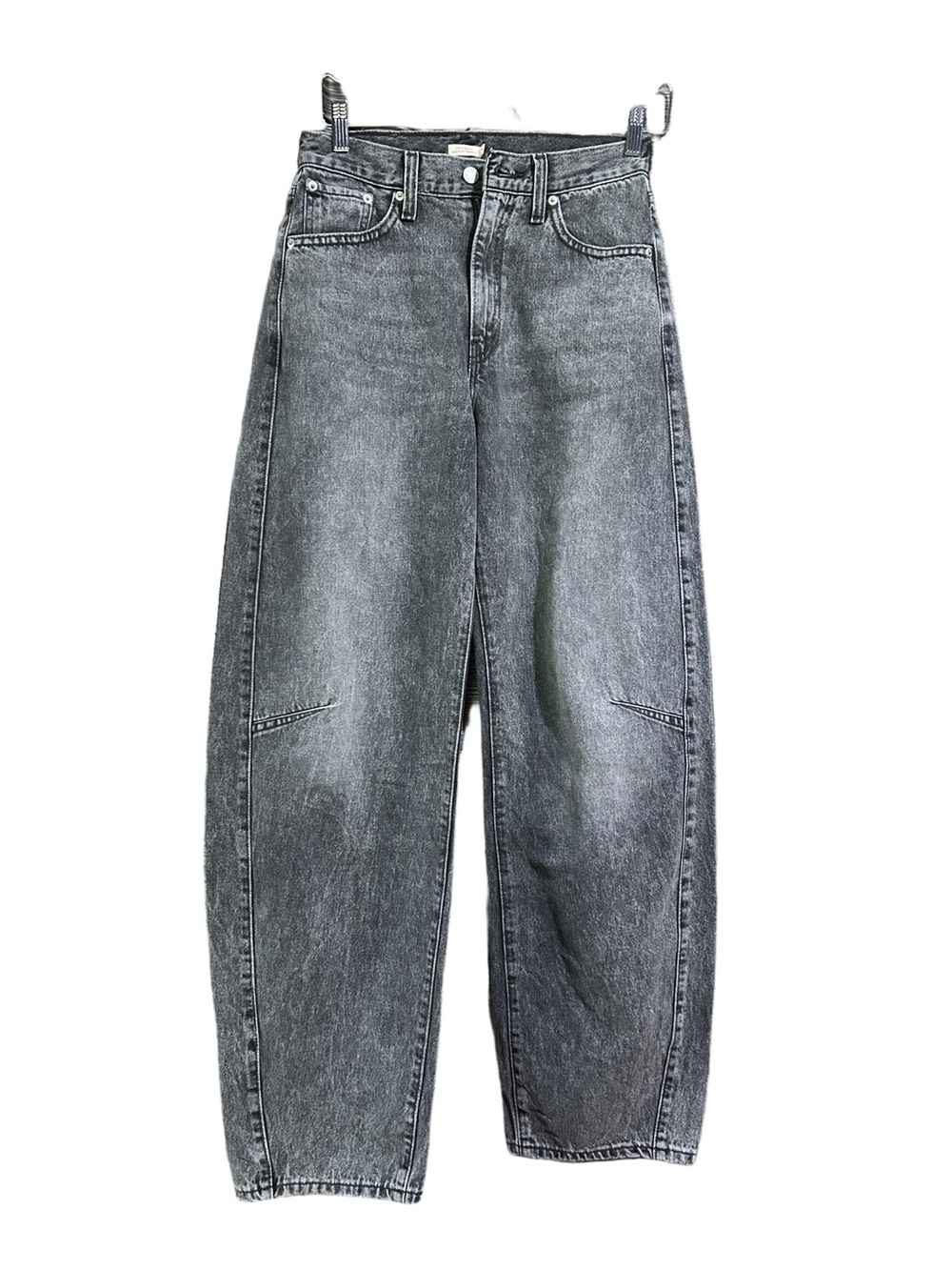 Levi's Black Washed Cinch Barrel Jeans Size 28